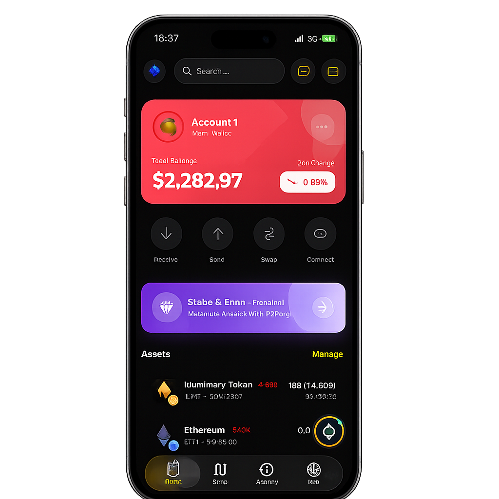 Aplicația mobilă ILuminary pentru stocarea și administrarea criptomonedelor